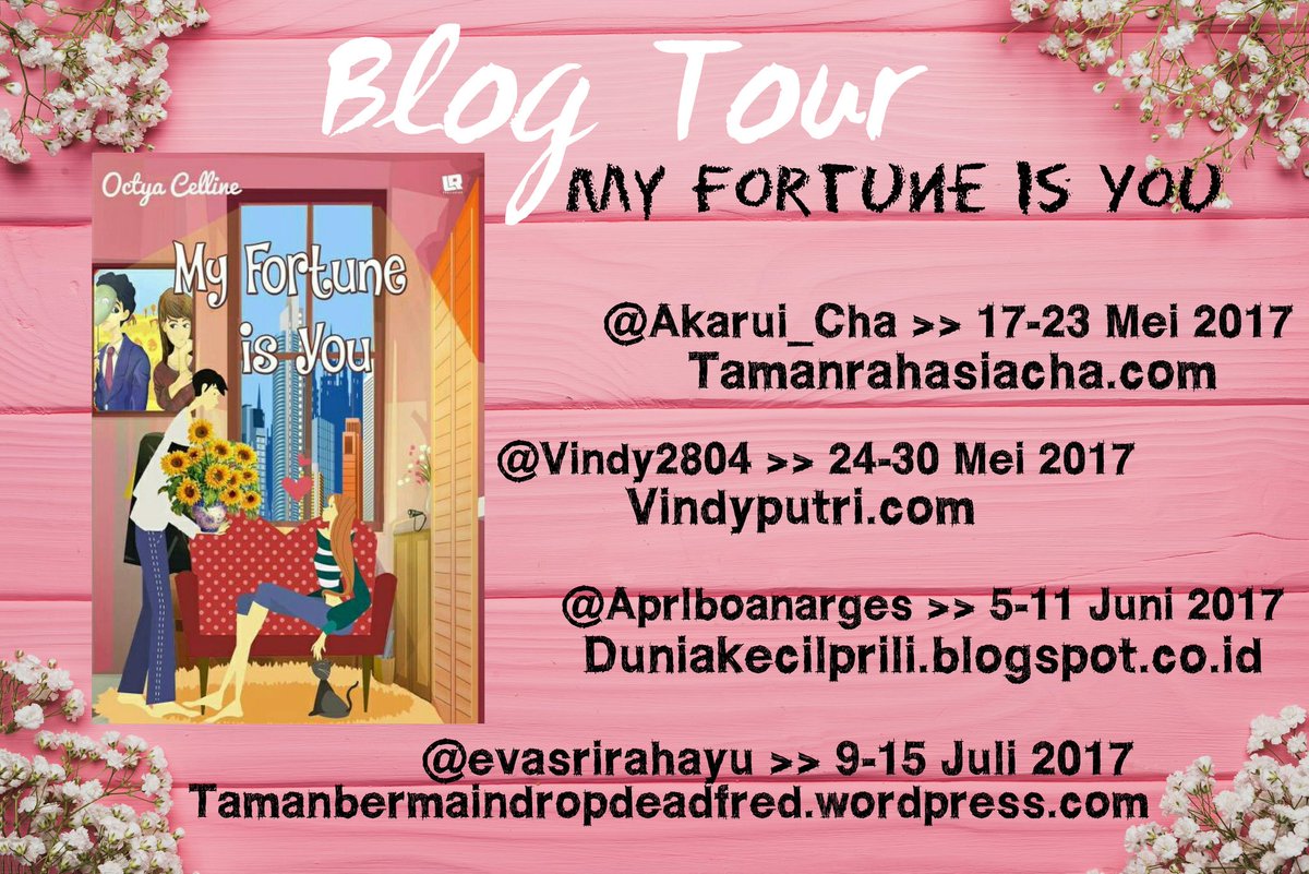 evasrirahayu's tweet photo. Penutup rangkaian blog tour novel "My Fortune Is You" karya @CeL___LiNe 
Yuk ikutan 😄

https://t.co/z2I2PHPyoG

#GAMFIY https://t.co/GAPrFoxgNV