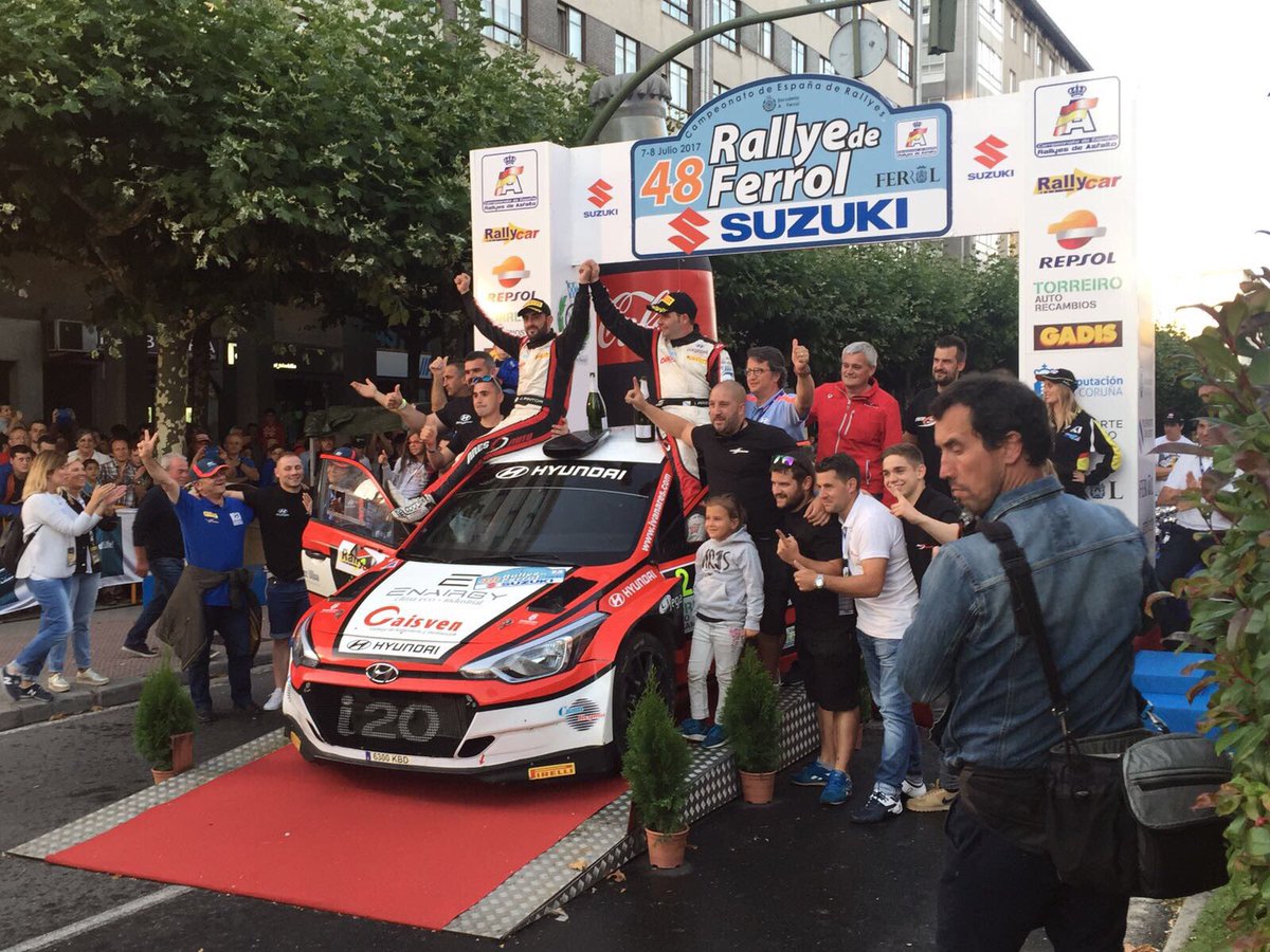Mi enhorabuena a Ivan Ares por su victoria en el rallye de Ferrol. Primera victoria de Hyundai en un rallye del campeonato de España.