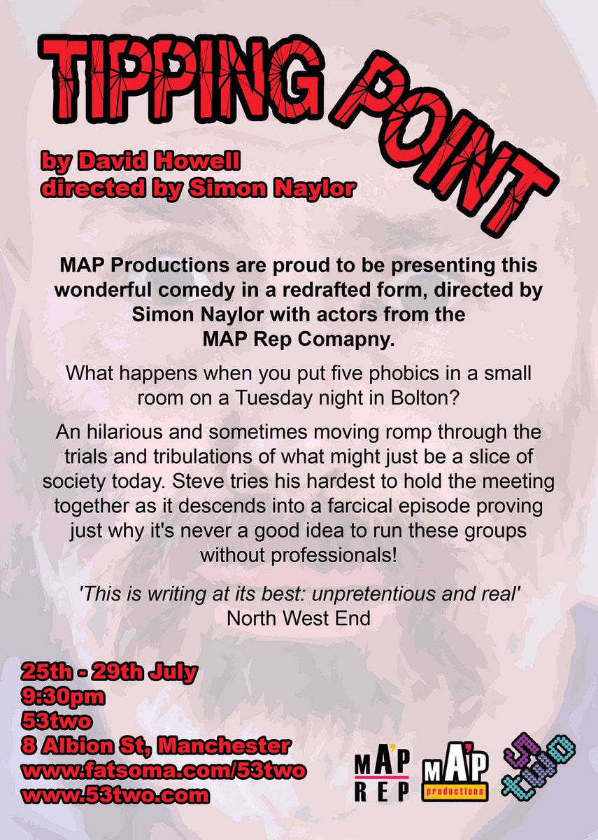 Excited for the wonderful cast of #TippingPoint... get those tickets booked! fatsoma.com/53two #MancMade