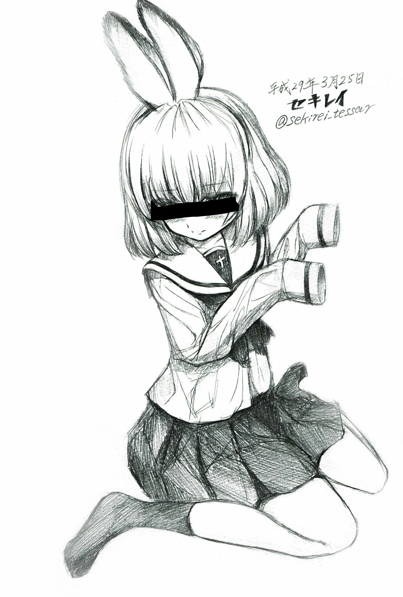 セキレイ Al Twitter 絵を描く方 イラストの目隠しエロチャレンジしませんか ルールは簡単 自分で描いた娘の眼を黒線もしくは眼から上をトリミングすること 過去絵 新作問わず R18不可 何のキャラクターか 説明を添えること タグは下記の通り 目隠し