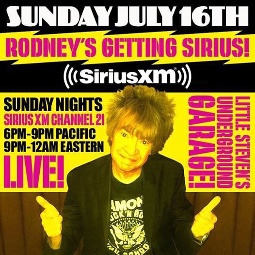 Rodney debuts on sirrius 21 Underground Garage July 16 !