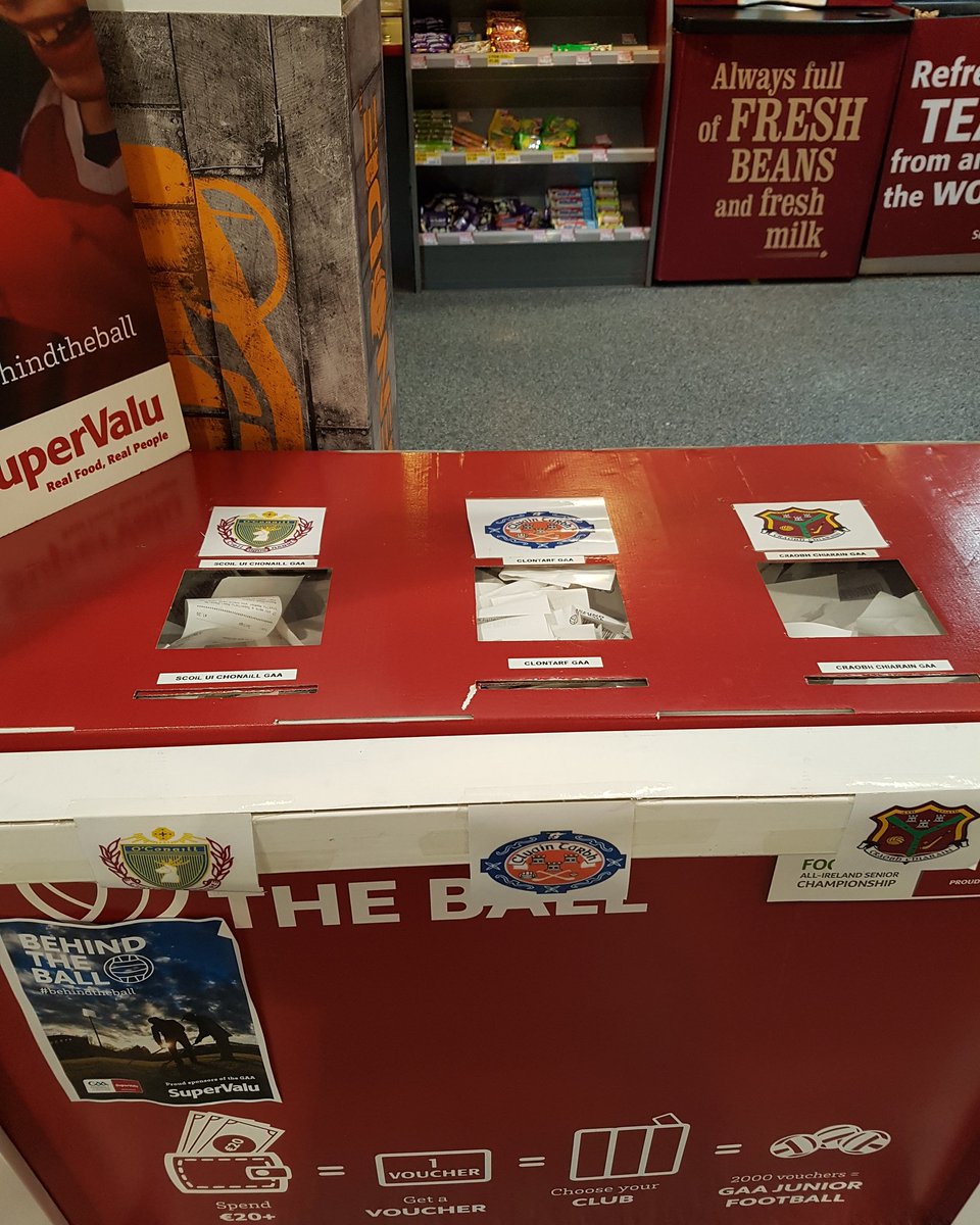 GRMA to all who are #BehindTheBall in <a href="/SupValukillestr/">SuperValu Killester</a>. Support Cluain Tarbh with your token when you spend  €20 <a href="/SuperValuIRL/">SuperValu Ireland</a>