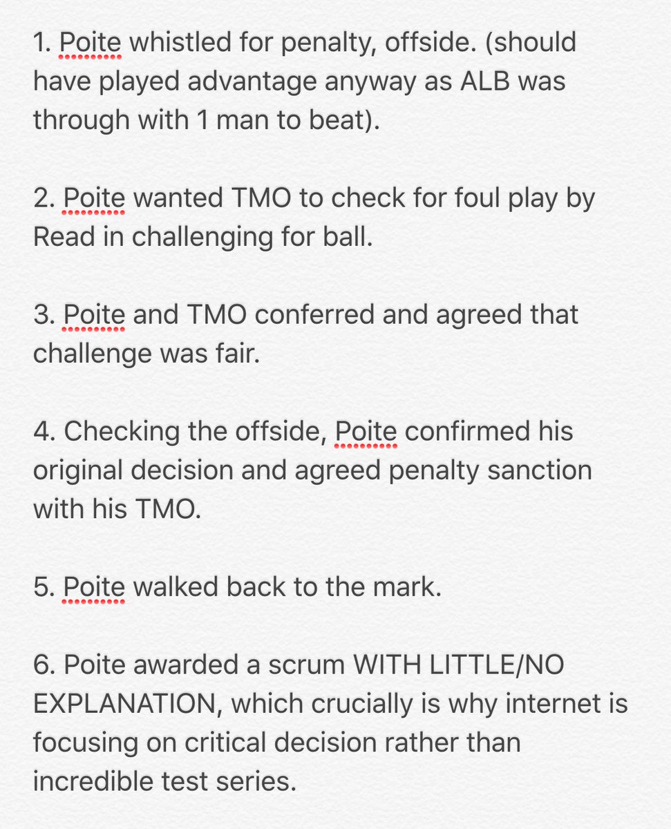 Whichever you think of *that decision, the WAY it was handled by Poite was awful

Agree with this timeline of events?

#LionsNZ2017 #NZLvBIL