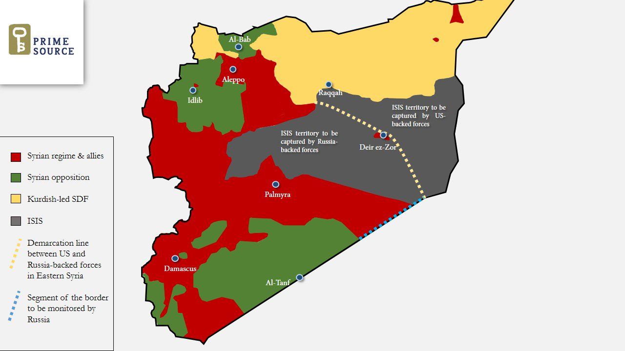Карта гражданской войны в сирии