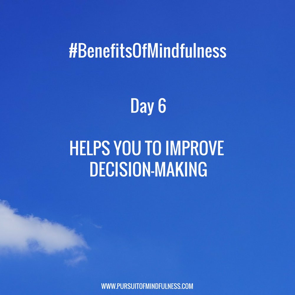 pursuitofmind's tweet photo. #Mindfulness #Meditation #BenefitsOfMindfulness #12daysofbenefits #Mindful #Motivation #PursuitOfMindfulness #Work #Decisions https://t.co/1N0Vzaz9vH