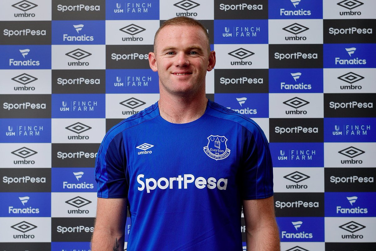 Wayne Rooney Poses In Everton Shirt 