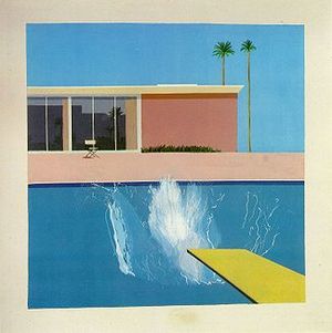 Happy Birthday to English painter David Hockney, born on this date in 1937. This is \"A Bigger Splash.\"  