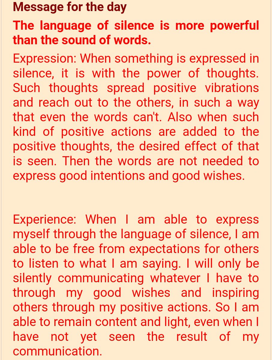 HrBkSuryaM's tweet image. #Messageforday
#LanguageOfSilence
is more powerful than
#SoundOfWords
remain #content&amp;amp;
light

#LearnMeditationFree

Brahmakumaris.com/centers