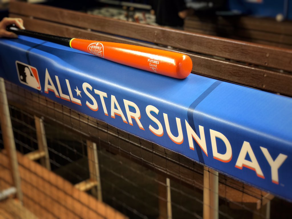 Are you going to be tuned in to the @SiriusXM All-Star Futures Game at 4pE? RETWEET for a chance at this @sluggernation #FuturesGame bat!