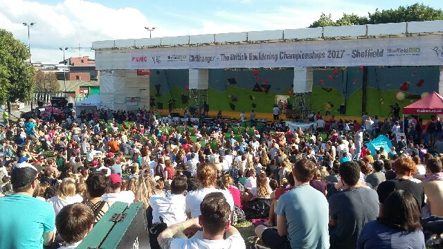 WOW! Just look at how busy #Sheffield was for <a href="/Team_BMC/">British Mountaineering Council</a> British Bouldering Champs earlier. 2017 #Cliffhanger was amazing. Thanks for coming!