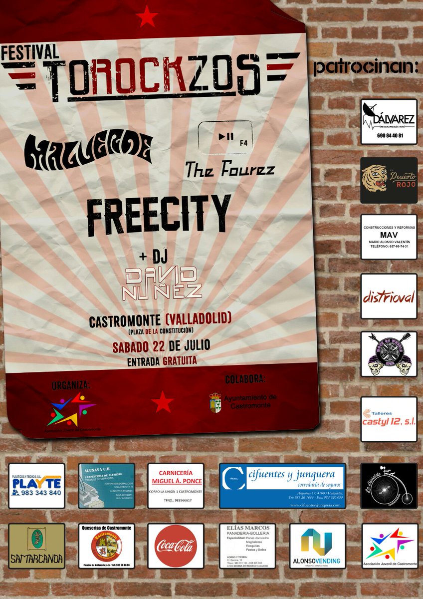 AJCastromonte's tweet image. #torockzos 22 julio,  23:30h en la plaza de Castromonte 🙌🎸🎶 @distrioval @PueblosComarcas @mardecampos @EnPueblo @valla_pueblos @Soy_DePueblo