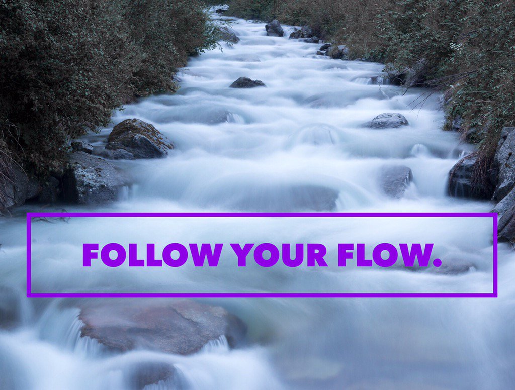 Trudging upstream is very tiring. Follow the flow of your energy. #synchronicity