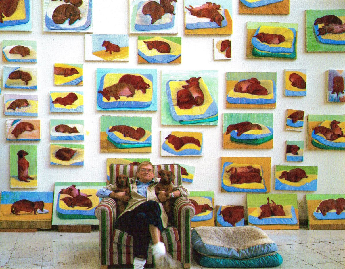 artnimals's tweet photo. Happy 80th Birthday to British #artist #DavidHockney, born July 9th 1937, currently showing at @CentrePompidou

#art #arthistory #museum https://t.co/srByOoHjJB