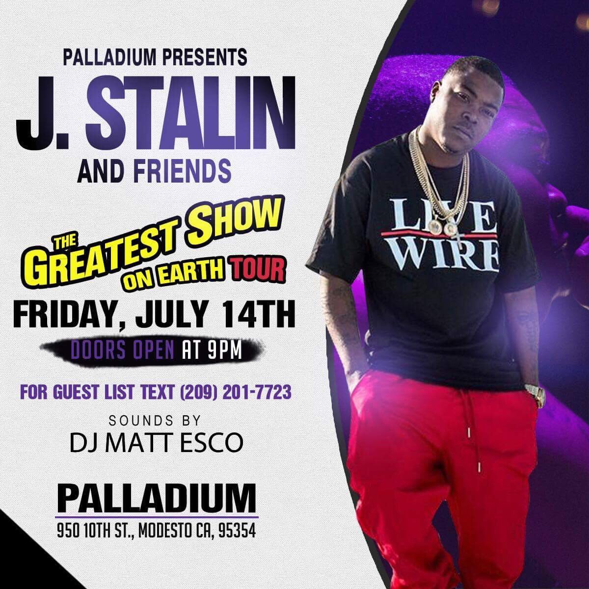 NLNightlife's tweet photo. J. Stalin and Friends performing live next Friday July 14th.Get on the guest list by text 209-201-7723. It's the Greatest Show On Earth Tour https://t.co/adfc0CCFQg