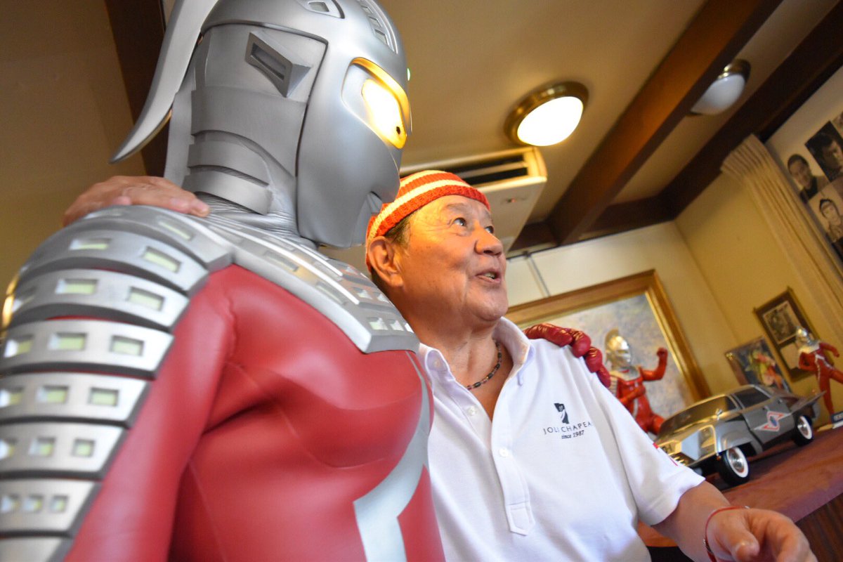 ウルトラセブンさん、諸星ダンさん（森次晃嗣さん）のツーショットを