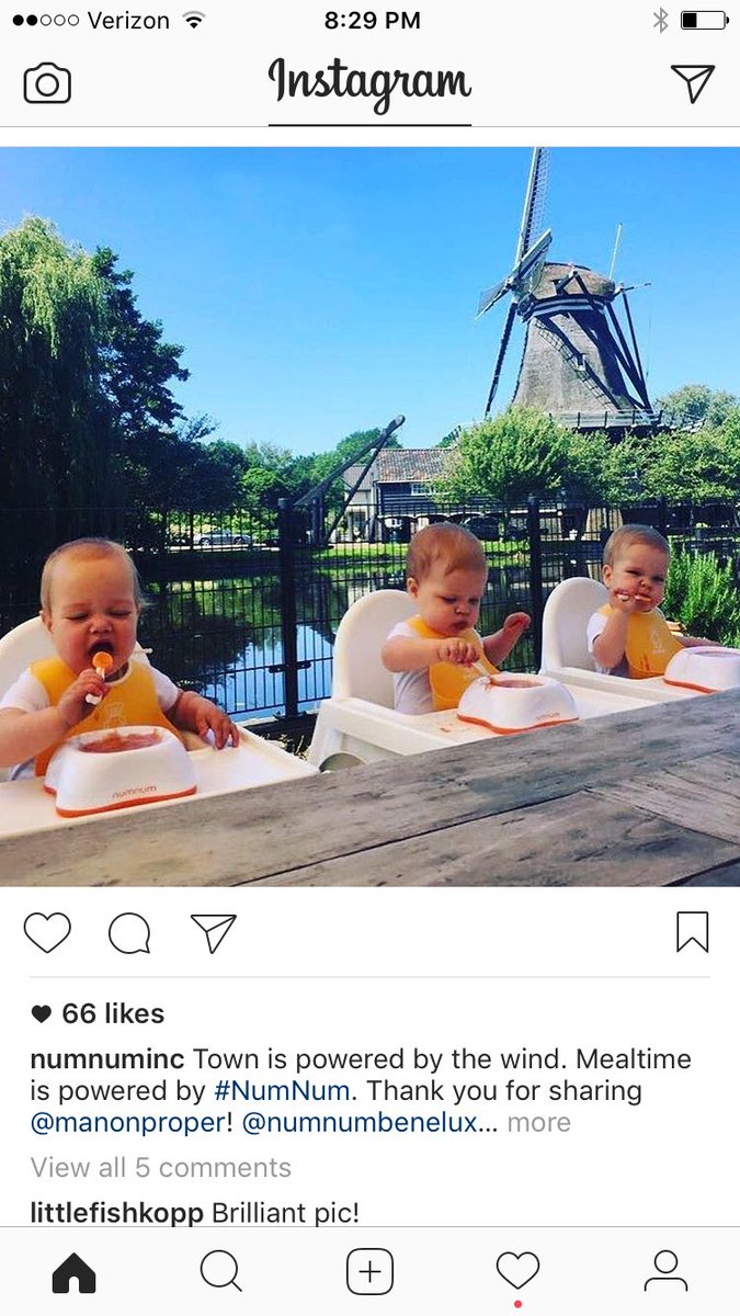 NumNumInc's tweet photo. Triple powered self-feeding machines or a windmill? We're going with the triplets. Welcome to the #NumNumRevolution ! #parenting #momlife https://t.co/Qwx9VAXOAO