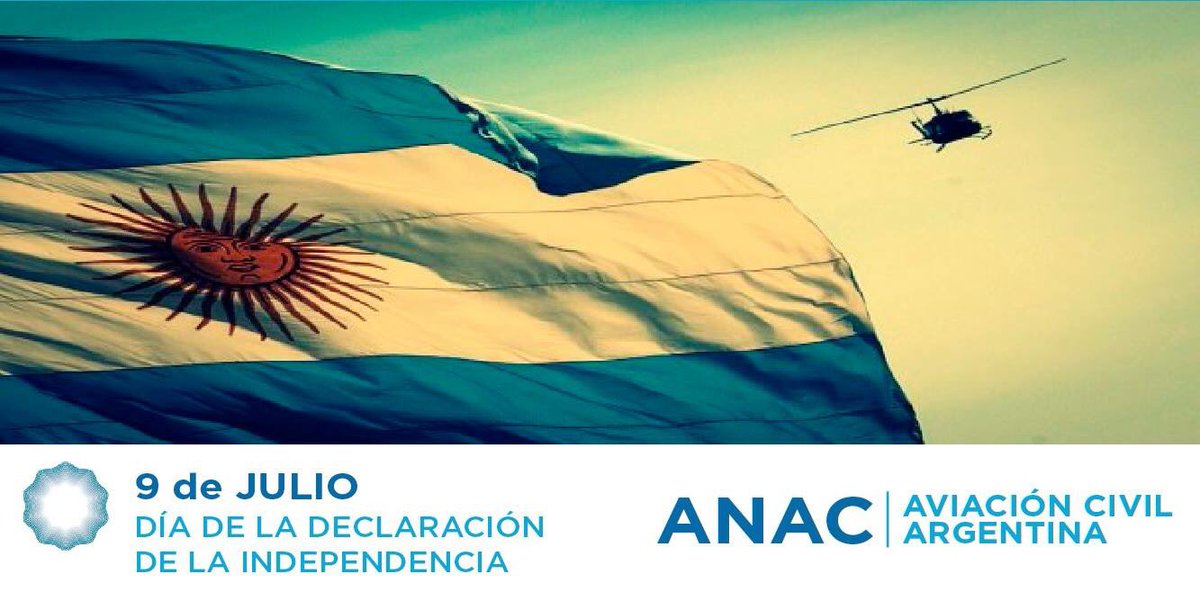 Hoy festejamos el Día de la Independencia en Argentina.
#FelizDiaDeLaIndependencia #aeronauticaargentina #aviacioncivil #anacargwntina