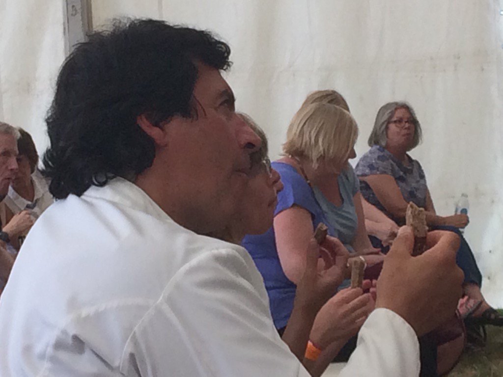 "The best bread I've tasted in a long time" - Chef <a href="/jc_novelli/">Jean-Christophe</a> eating our spelt <a href="/rhshampton/">RHSHamptonCourt</a> Court Palace Flower Show