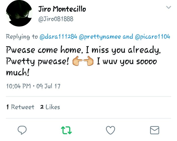 prettynamee's tweet photo. @Jiro081888 @dara111284 @picaro1104 Screencapped. Hahahaha we're going home, I guess @dara111284 hehe https://t.co/WGNVcDnQRI