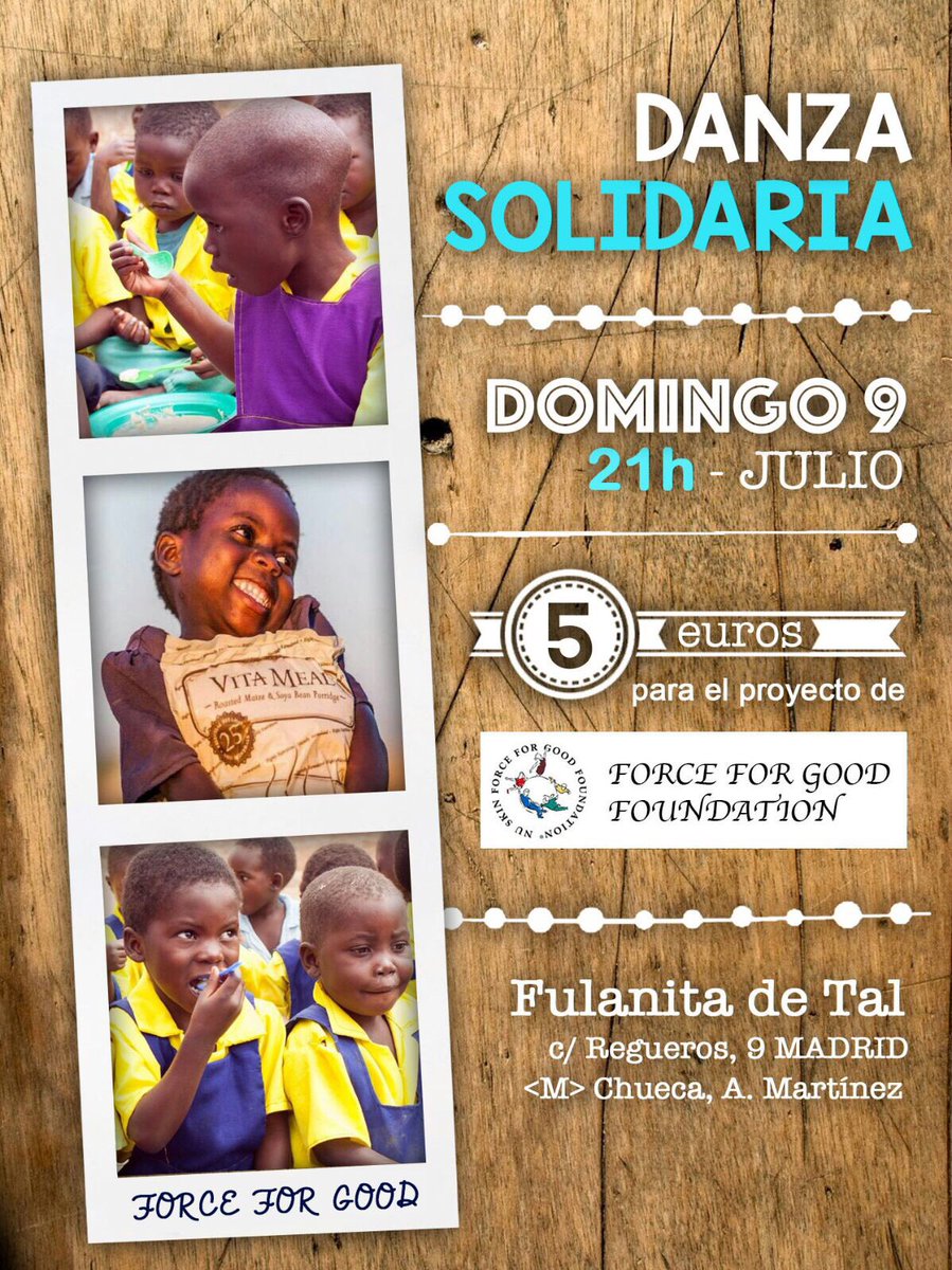 fulanitaenvivo's tweet photo. Hoy a las 21h #evento de #danza #solidaria a favor de #ForceForGoodFoundation ven a disfrutar y sacando tu lado más somidario. Te esperamos! https://t.co/TivssToHsP