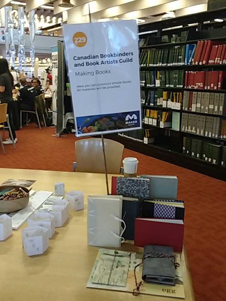 PhotoCons's tweet image. We're set up @MakerFestivalTO with @CBBAGToronto making booklets. Come see us! #CreateMoreFund.
