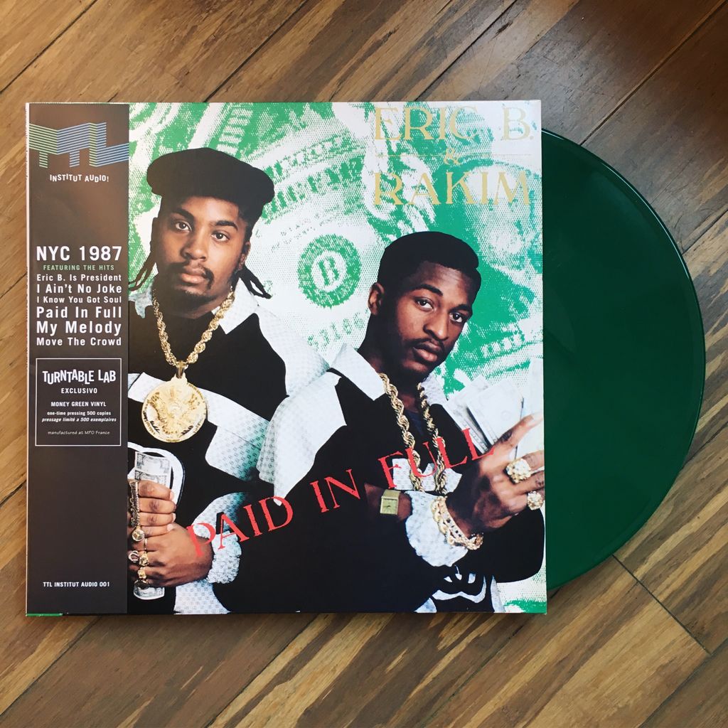TurntableLab's tweet photo. #TTLinFull down to our last 2 boxes of our exclusive #EricBRakim #PaidInFull pressing, available online + in-store @turntablelabnyc https://t.co/Wr8237tN6C