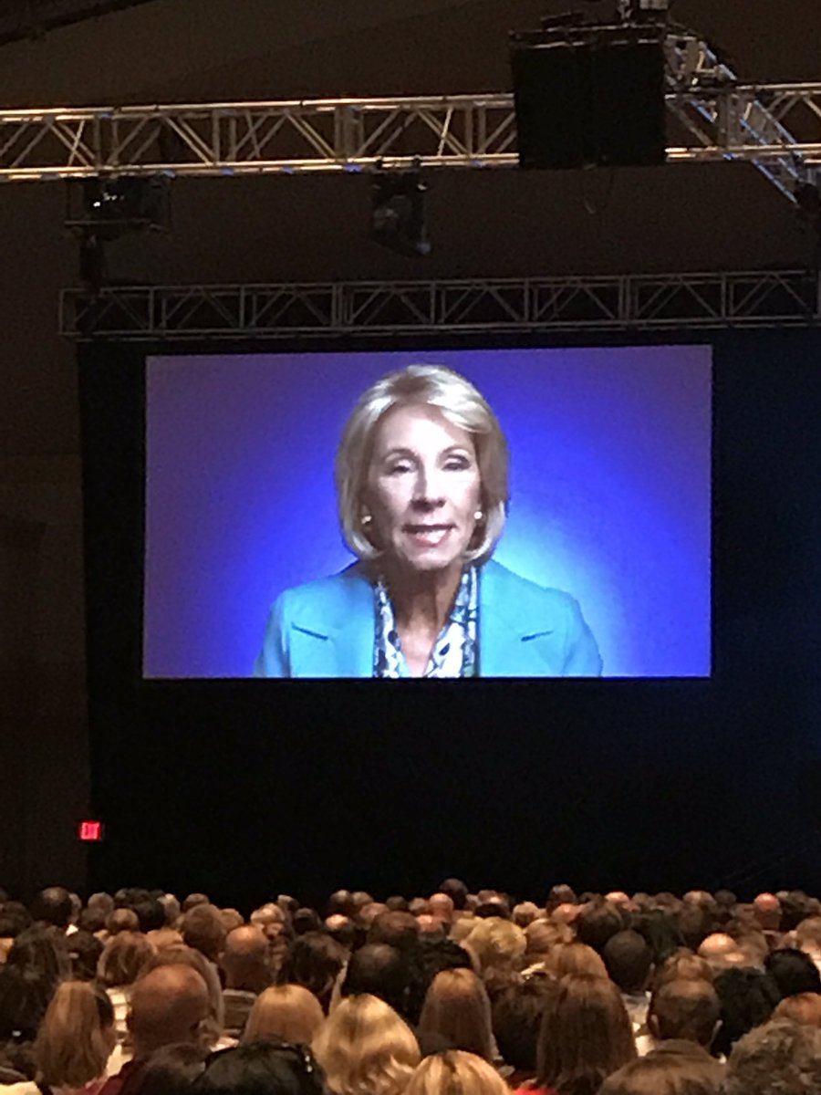 National Assoc. of Elementary School Principals (@naesp) on Twitter photo . <a href="/BetsyDeVosED/">Secretary Betsy DeVos</a> sends greetings to #NPC17. She wants to hear from principals about what's needed for success. Send to solutions@ed.gov . <a href="/BetsyDeVosED/">Secretary Betsy DeVos</a> sends greetings to #NPC17. She wants to hear from principals about what's needed for success. Send to solutions@ed.gov