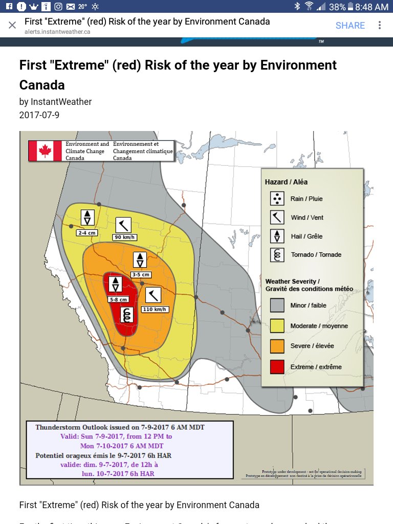 FNYCAR4EVR's tweet photo. Central Alberta is looking good for some storm chasing today! Where's @ReedTimmerAccu and the Dominator crew. https://t.co/Pjx8LQJqBQ