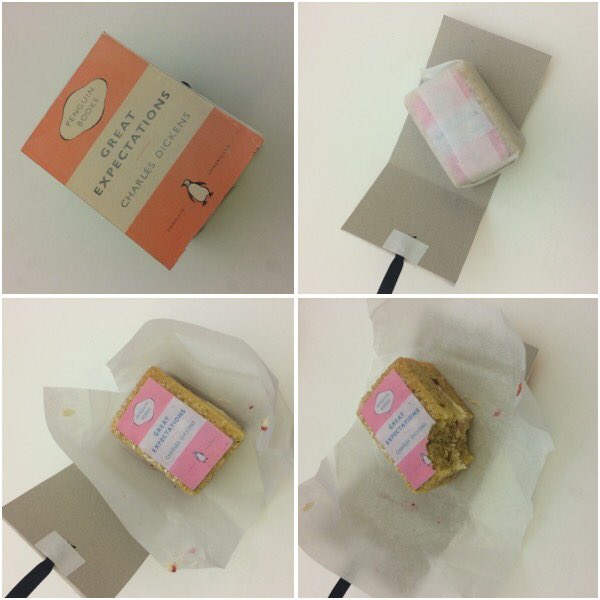 BuftonKate's tweet image. I've just had my #BookCake from the very talented @ChloeSpicerArt what a great idea It was delicious! @LpoolBookArt