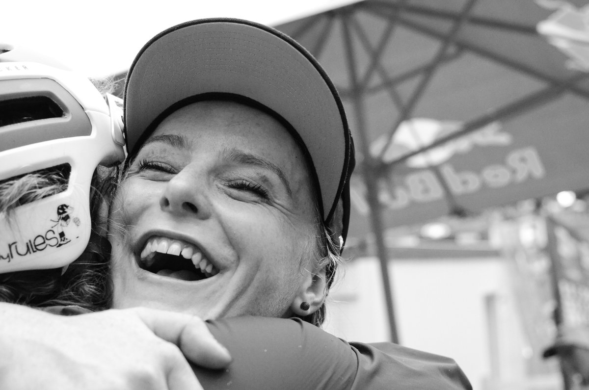 OMXProTeam's tweet photo. Hugs, flowers and champagne showers! 

So many people delighted to see @AnnieLast1 take World Cup victory today. So well deserved! https://t.co/lzSjQ7OS75