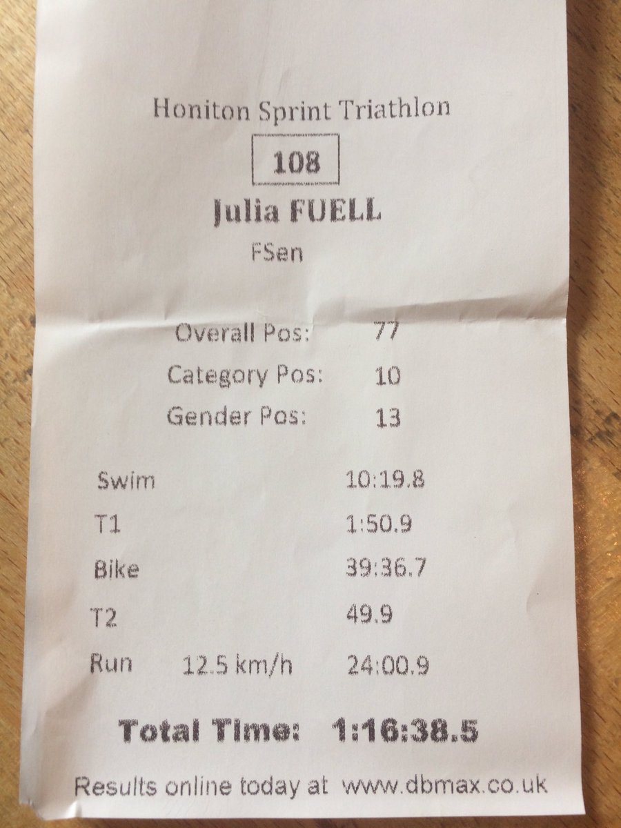 JuliaFuell's tweet photo. Felling chuffed! 😄 Did my 1st Sprint Distance Tri today! Thank you @pure_endurance it was a fantastic event! Well organised! @UkTriChat https://t.co/ivuaOob42n