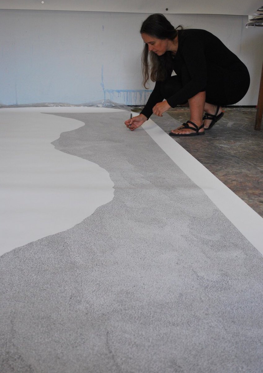 Ruth_HBroadbent's tweet photo. 5 metre #drawing, part of my 'Imagined Lines' series now ready for 'The Language of Line' @glass_tank #ImaginedLines #Oxford opening 31 July https://t.co/uJ1YC4ruqV