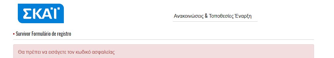 SavvasIsBored's tweet photo. @skaigr what's up with the Survivor application? Why can't we apply ? the captcha thing is not  even able to be pressed. :/ help. https://t.co/nffkZw5uAQ