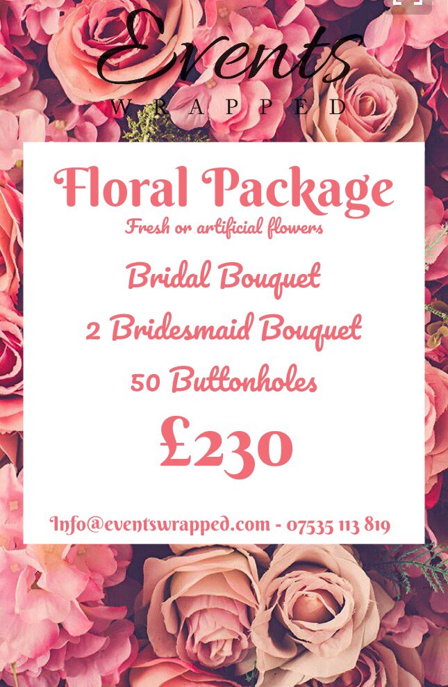 EventsWrapped's tweet photo. Floral Package...#weddingflowers #weddings #flowers https://t.co/SOo27AIKx1