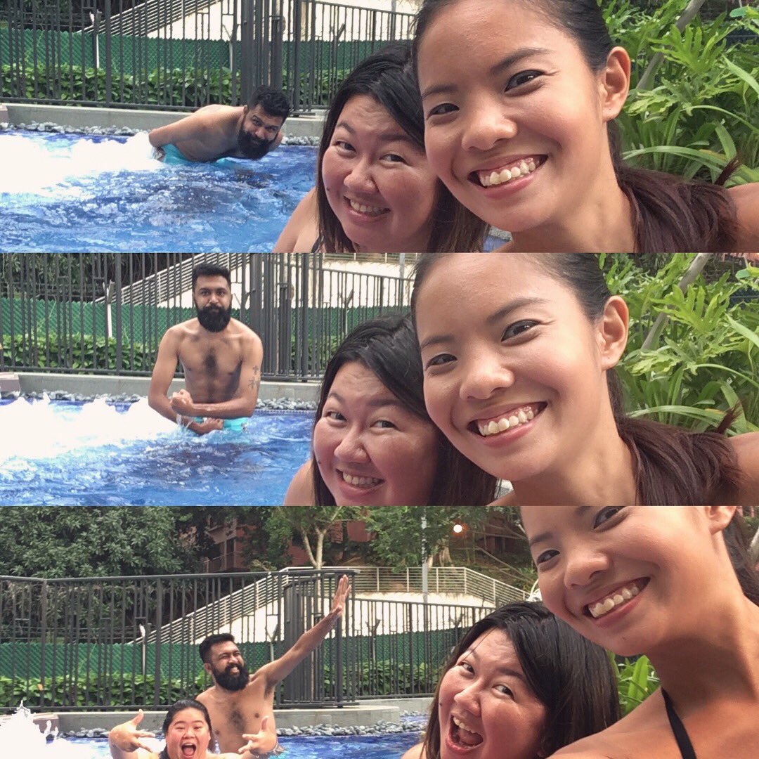 nikki_adt's tweet photo. Just some typical Sunday #poolparty #shenanigans with the @couchsurfing #friends! 😉❤️ #friendship #bbq #gintonic #photobomb #donutfloat https://t.co/uHtLj9kfkS