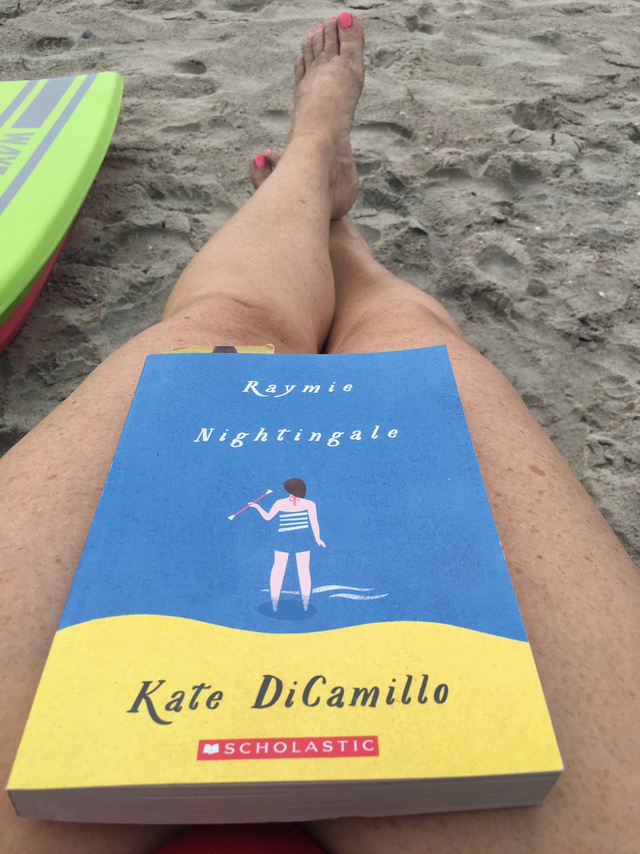 In my happy place with a book, of course! New Kate DiCamillo for kids. She also wrote the fav Tale of Despeaux. 🌞🕶👒