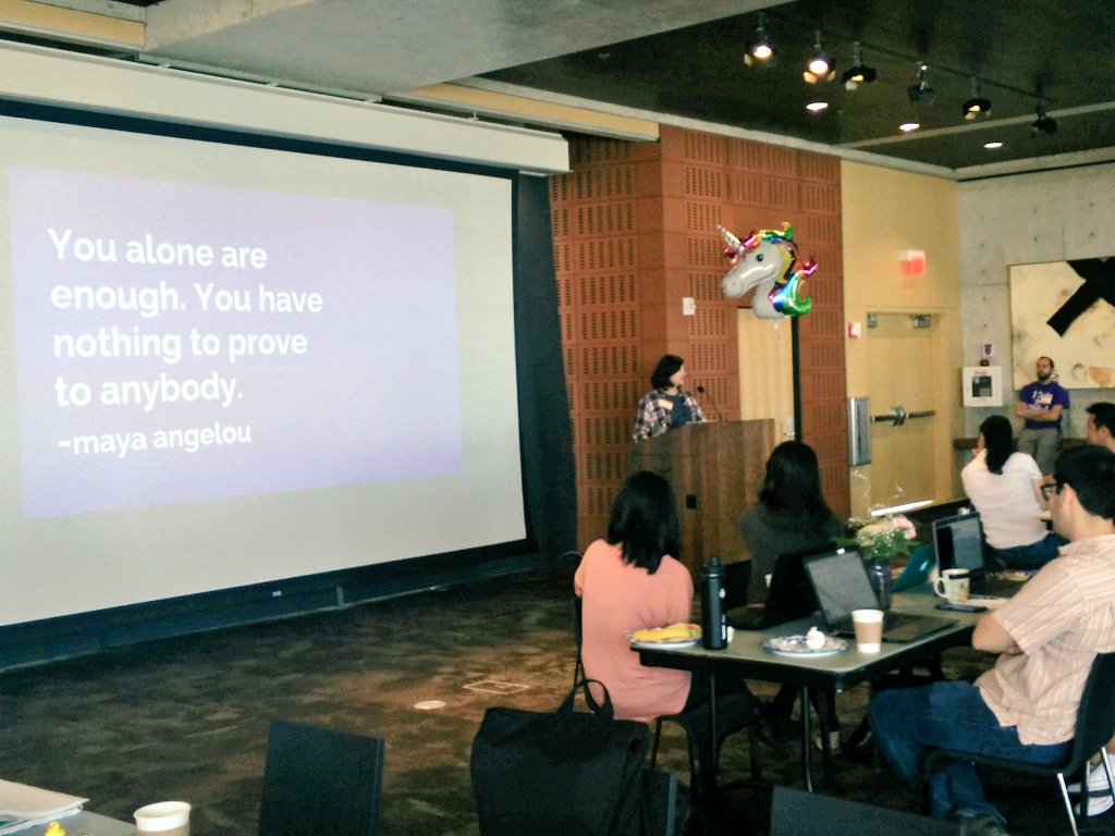DjangoGirlsSD's tweet image. Remember you are enough and have nothing to prove to anybody today! Or any day! 🎉 #womenintech #thisiswhataprogrammerlookslike