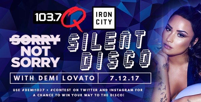 1037theq's tweet photo. RT THIS!!! Our silent disco with @ddlovato is now free and open to the public!! @IronCityBham Wednesday 3pm🙌😍👏❤️ #DEMI1037 #contest #SNS https://t.co/HtjAEDUnHK