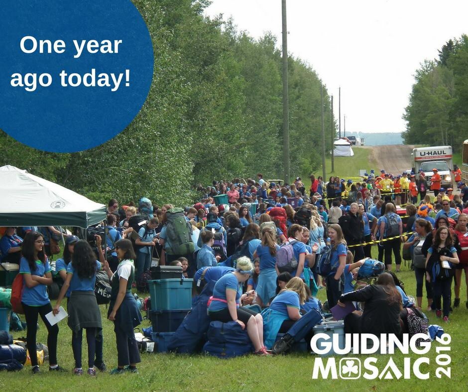 One year ago today we were welcoming 2,000+ girls &amp; Guiders to #GuidingMosaic! What a great week full of memories!