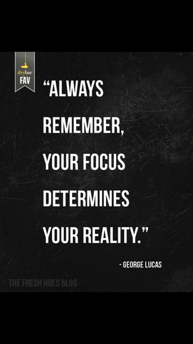 You attract what you think. Remember "where focus goes, energy flows" so pay attention what you feed your mind with wp.me/p8U5ya-1R