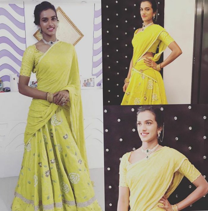 NagpurTimesTOI's tweet photo. Ahaa! Our ace shuttler @Pvsindhu1 is turning out to be a classy fashionista too! Love this look! You agree? https://t.co/Xy4NoydZVc