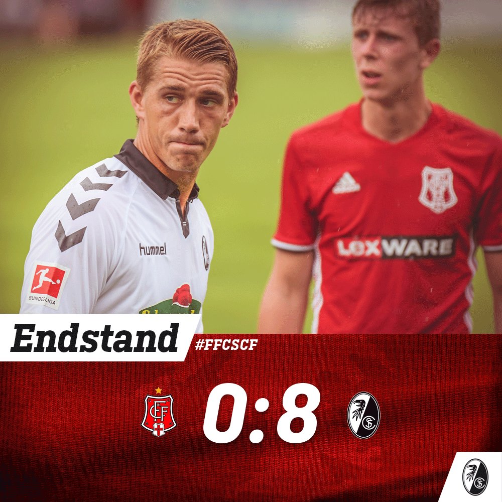 scfreiburg's tweet photo. ENDSTAND | 0:8 #FFCSCF
Abpfiff beim Freiburger FC! Unser #SCF gewinnt mit 8:0 👍🏼 https://t.co/8hTdpqqY6l