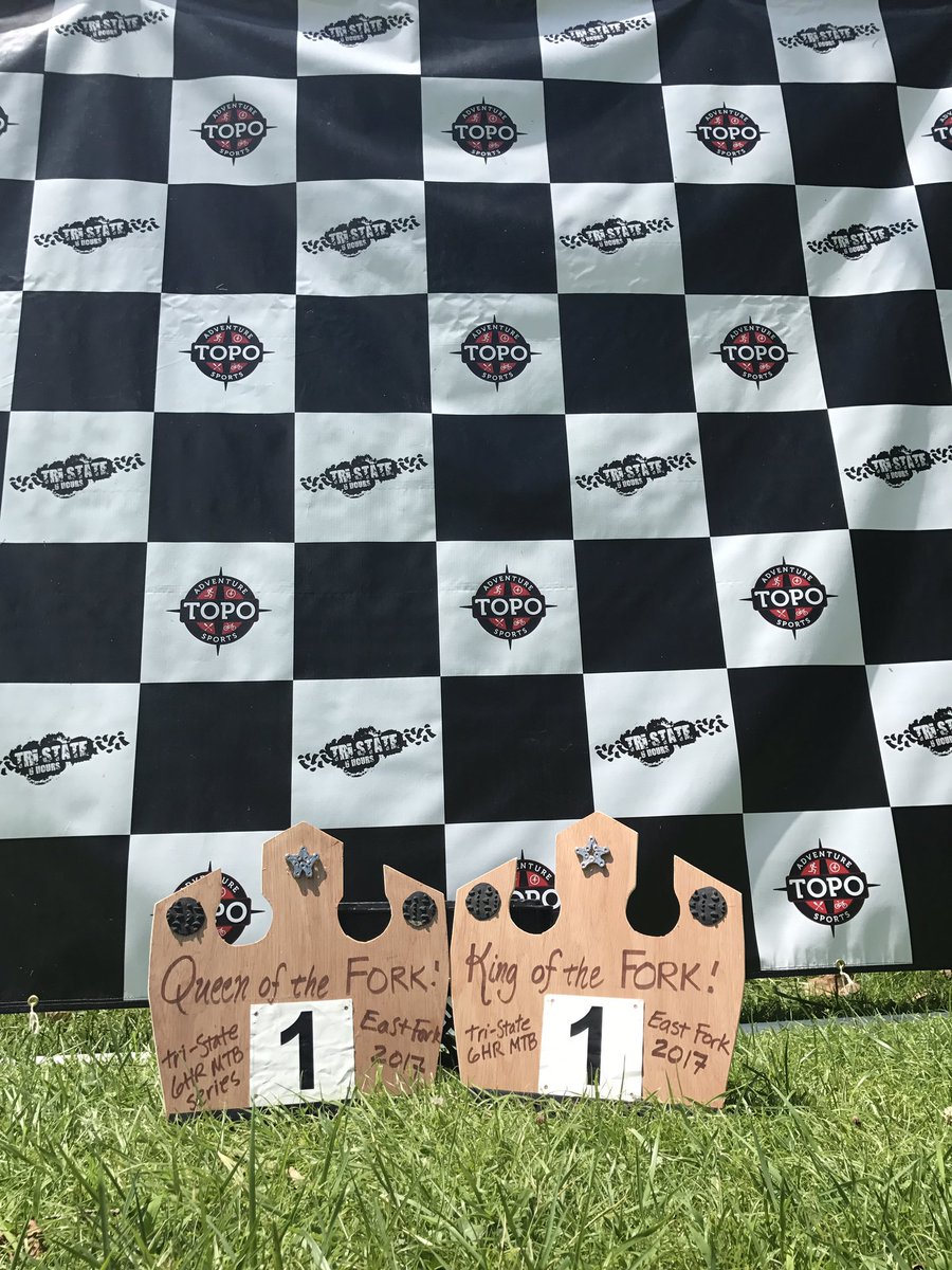 ScotHerrmann's tweet photo. Awards today for top male and female solo @TS6Hr. Made of recycled CHAMPION @KatieFnCompton chain (stars) and shoulder numbers. #AllTheFast https://t.co/PV9AjjOW4Q