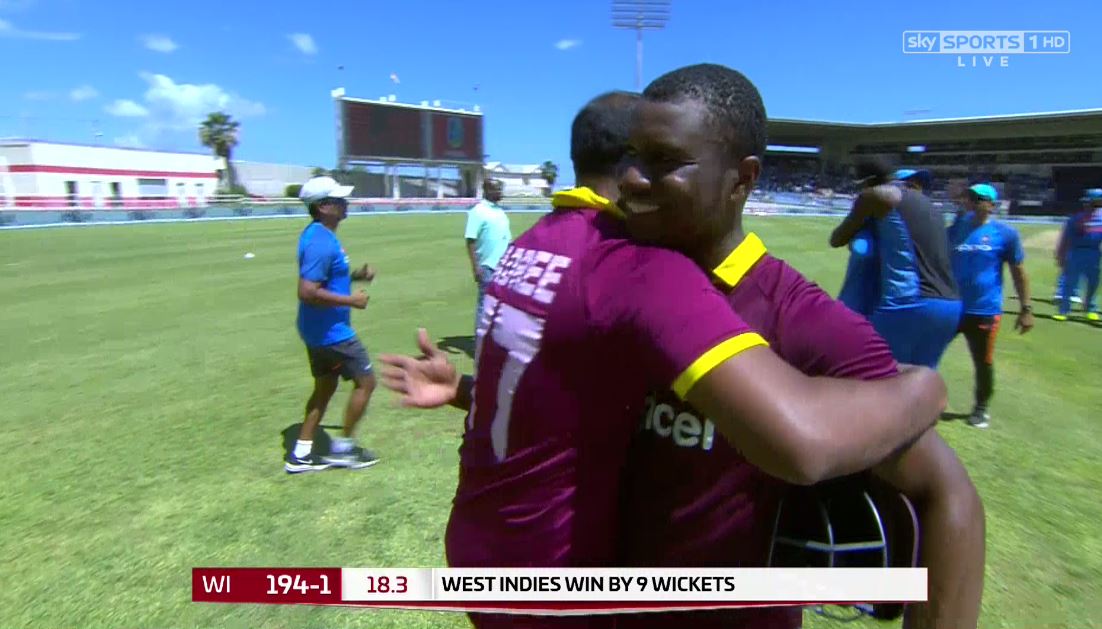 WINDIES WIN! Lewis (125no off 62) smashes his side to 9-wkt win over India with nine balls to spare in T20I: skysports.tv/TgbCJo #WIvIND