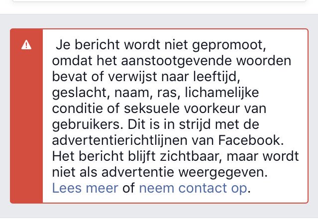 Een evenement waar je gaat klootschieten mag je niet promoten van @facebook #datuhetweet