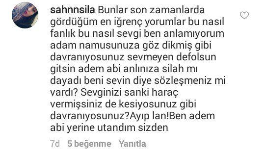 Bende utandım gerçekten