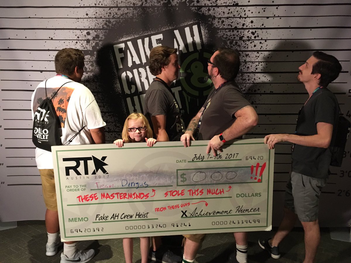 TattedWeazel's tweet photo. 4 "adults" and an 8yr old... not enough to best the Escape Room. Still had a ton of fun failing! #RTXAustin https://t.co/9lZRMEygFH
