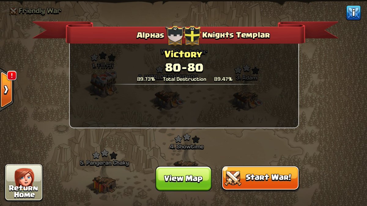 Alphas_CoC's tweet image. It was close but we take the win on this one 😤 GG well played @KT_COC_FP