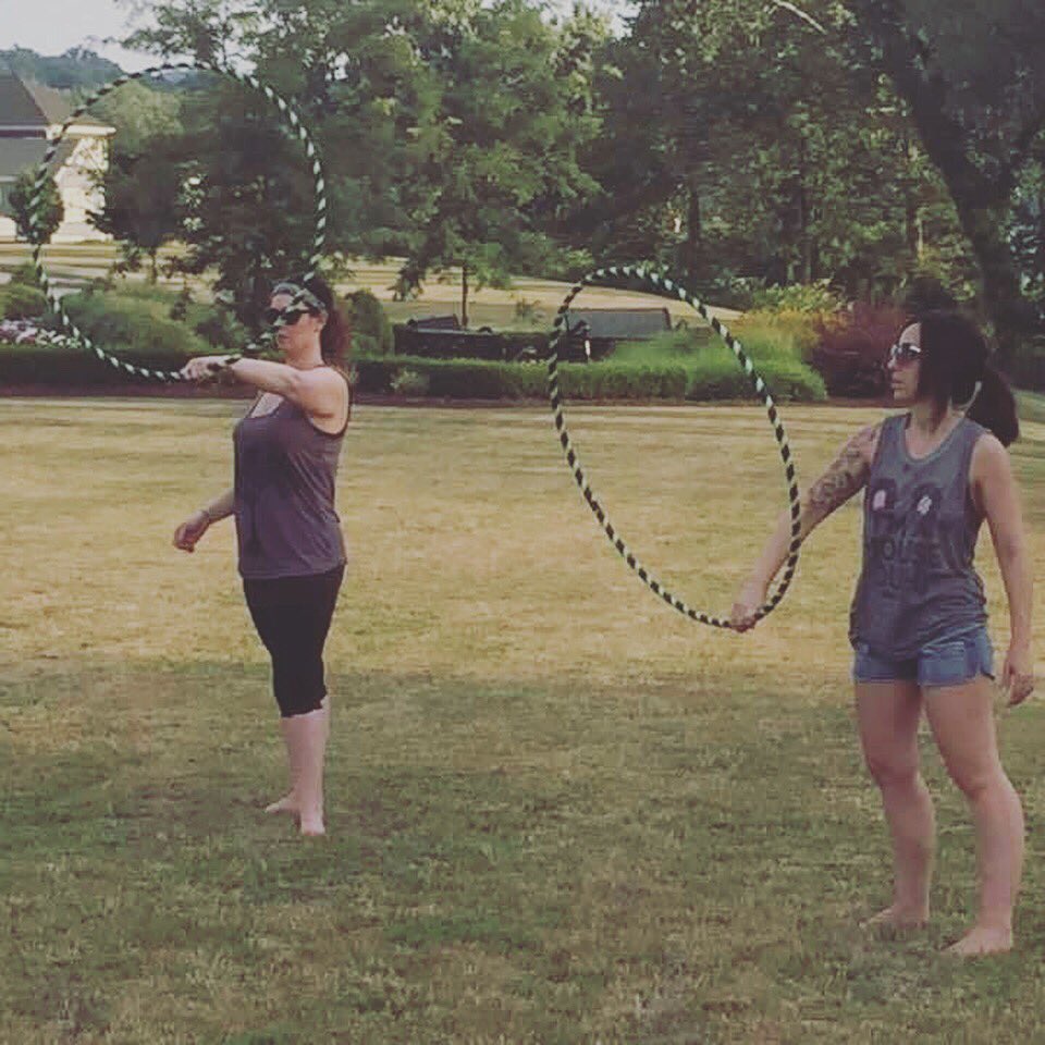 Learn the art of hooping on July 22 with Tara Brown of Homegrown Yoga! Details, here: bit.ly/1FSn0ab #onewhirlyogafest