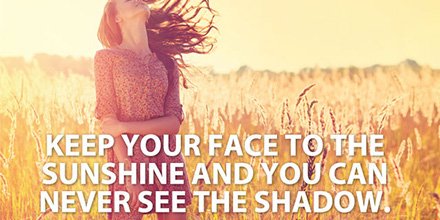 annalan00's tweet photo. "Keep your face to the sunshine and you can never see the shadow." #mondaymotivation #quote #xinxinyualapparel https://t.co/Kqhmx4mb7H